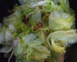ベーコンレタス醤油炒め de つゆだく丼作り方5写真