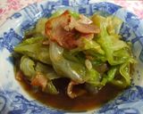 ベーコンレタス醤油炒め de つゆだく丼作り方8写真