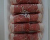 定番☆薄切り豚肉のてりてり野菜巻き作り方2写真