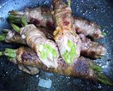 インゲンとゴボウの牛肉巻き作り方4写真