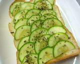 ズッキーニベーコンのバジルカレートースト作り方4写真