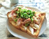キャベツ・椎茸の軸の焼肉のたれトースト作り方7写真
