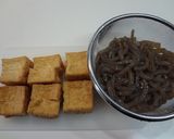 厚揚げとこんにゃくの煮物作り方1写真