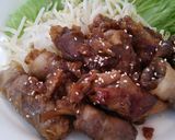 茸の豚巻き。甘味噌照り焼き、にんにく風味作り方14写真