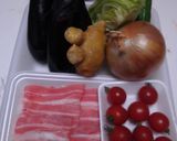 豚ばら肉と茄子の辛味噌炒め作り方1写真