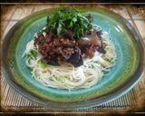 なすと豚ひき肉の肉味噌めん作り方8写真