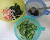 うちの定番のきゅうり＆わかめの酢の物♪作り方1写真