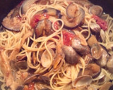 あさりとトマトの田舎風パスタ作り方4写真