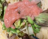 簡単　タラの芽たらこパスタ作り方4写真