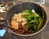 手間なし簡単！すき焼き風✨肉豆腐作り方7写真