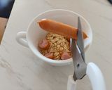 レンジで作るオートミールの朝ご飯作り方4写真