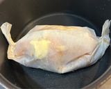 鮭はらすとキノコの味噌バターホイル焼き作り方7写真