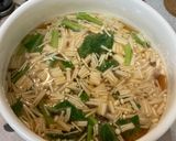 小松菜と豆腐とエノキのお味噌汁♪作り方3写真