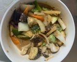 肉無チクワさっぱりクリーミー甘酢味野菜炒作り方16写真