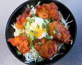 鶏の唐揚げ照り焼き丼作り方6写真