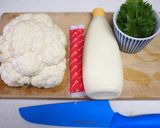 紫蘇香るカリフラワーの明太マヨがけ作り方1写真