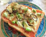 枝豆×新玉葱のケチャップ・塩昆布トースト作り方5写真