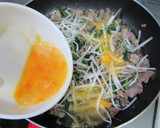 ほうれん草と牛肉の元気になる卵とじ作り方6写真