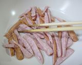 豆苗&ウインナー&糸コンマーガリン醤油味作り方3写真