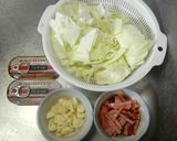 キャベツとアンチョビの塩味スパゲティー作り方1写真