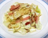 キャベツとアンチョビの塩味スパゲティー作り方3写真