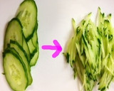 きゅうりと卵のしっとりゴママヨ和え✿作り方1写真