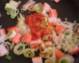 ピリ辛・玉子、レタスの焼き飯作り方6写真