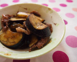 ごま油が香ばしい！ナスと牛肉の和風炒め作り方5写真