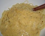 山芋で作る、カルボナーラ風冷製パスタ作り方4写真