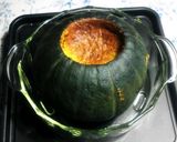 大かぼちゃの丸ごとプリン♪ハロウィンに！作り方10写真
