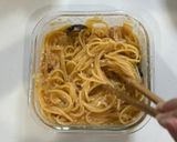 レンジで簡単！カフェ風ナスのトマトパスタ作り方8写真