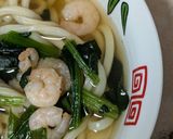 簡単★鰹昆布海老出汁スープうどん作り方3写真