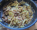 とろ～り♡キャベツとひき肉の和風炒め作り方3写真