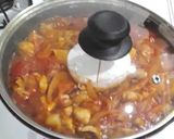 丸ごとカマンベール☆チキン野菜のトマト煮作り方3写真