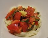 完熟トマトの冷たいうどん作り方2写真