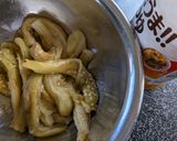 焼き茄子の皮剥いて冷やし蕎麦に載せた作り方2写真