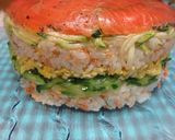 お寿司ケーキ スモークサーモン 鮭ほぐし作り方14写真