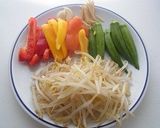 オクラとカラーピーマンのカレー炒め作り方1写真