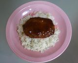 簡単時短ランチ＊チーズハンバーグライス作り方4写真