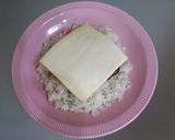 簡単時短ランチ＊チーズハンバーグライス作り方5写真