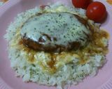 簡単時短ランチ＊チーズハンバーグライス作り方6写真