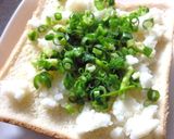 粗く潰したじゃが芋のお好み焼き風トースト作り方4写真