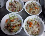 ヤマキ白だし野菜たっぷりスープ作り方75写真