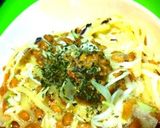 混ぜるだけ！冷製なめ茸納豆と野菜のパスタ作り方3写真
