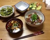 カツオのニンニク漬けDON！作り方4写真