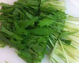水菜☆シャキシャキサラダ作り方1写真