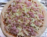 アボカドトマトベーコンマルゲリータピザ風作り方7写真