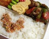 お弁当に！豚肉の彩りガーリック炒め作り方3写真