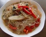 みょうがとパプリカと春雨のごまみそ味つけ作り方4写真