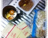 簡単！とろ〜り納豆チーズオムレツ作り方1写真